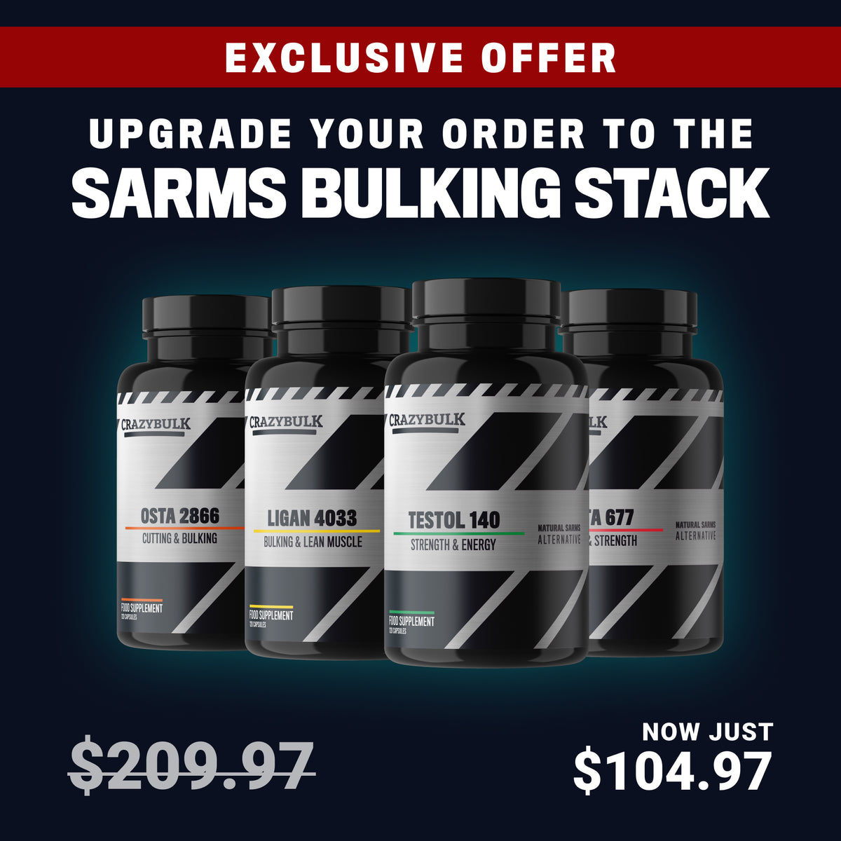 Exclusive Offer Upgrade To The Sarms Bulking Stack Crazybulk Usa 3286