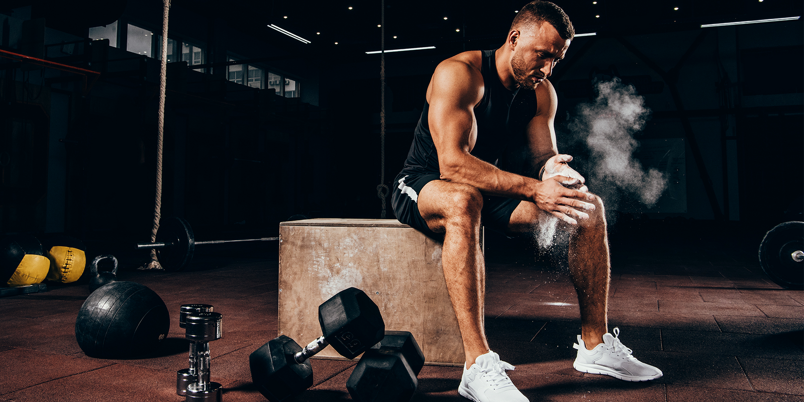 Man improving workout habits