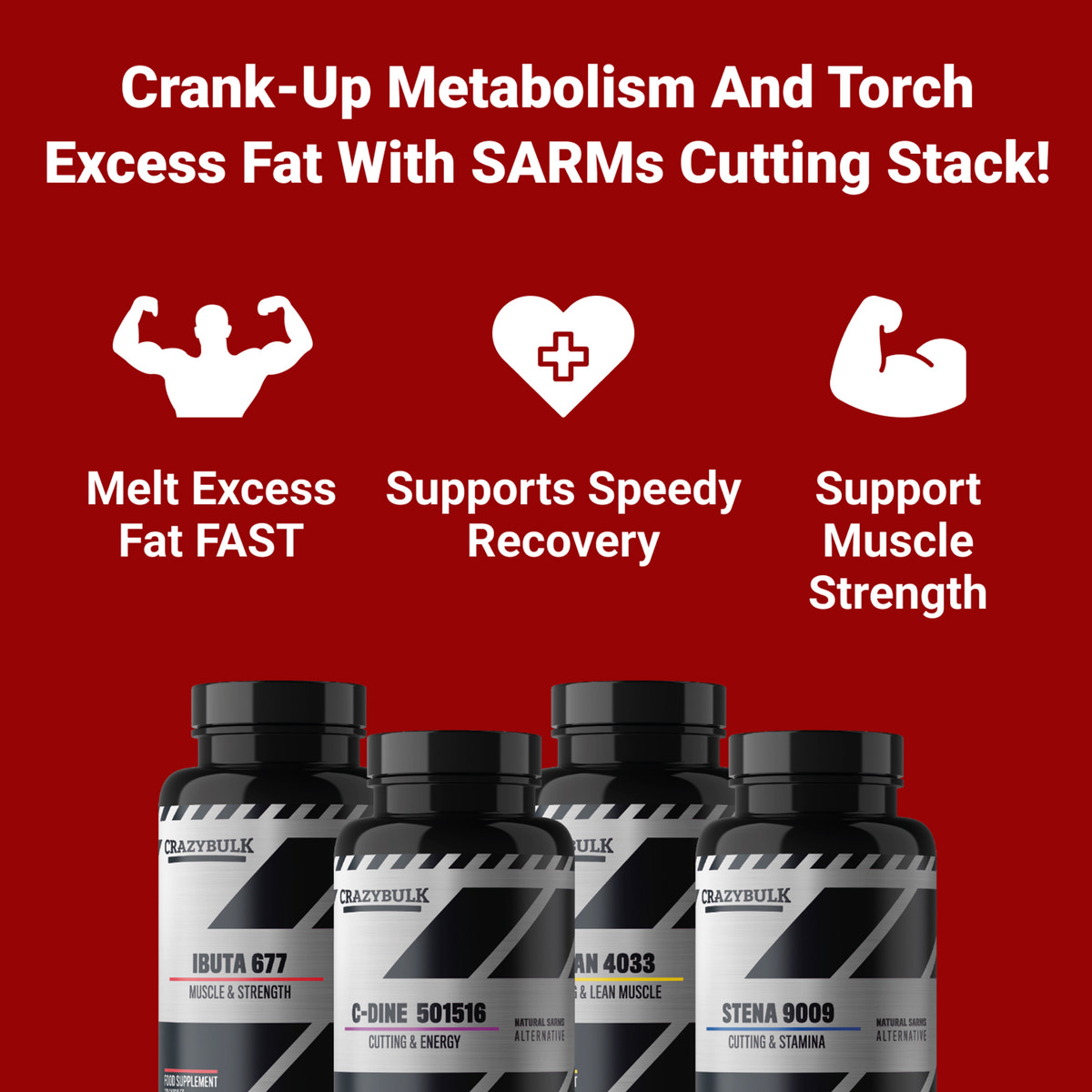 SARMs Cutting Stack 4 Of The Best CrazyBulk USA